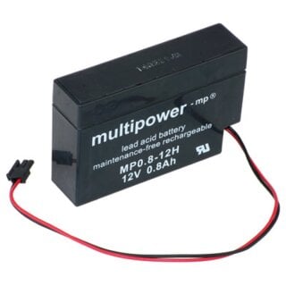 Amazon Multipower Blei-Akku MP0,8-12H Pb 12V 0,8Ah Heim und Haus Stecker