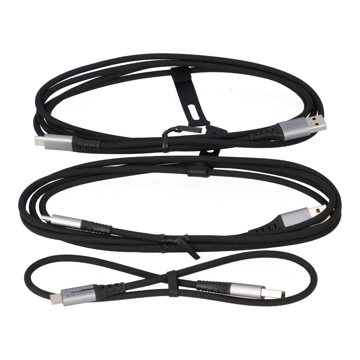 USB C Kabel, 3 Stück 2x2m+0,5m. 3.1A Ladekabel USB C Nylon Geflochten Schnellladekabel, USB auf USB C Kabel