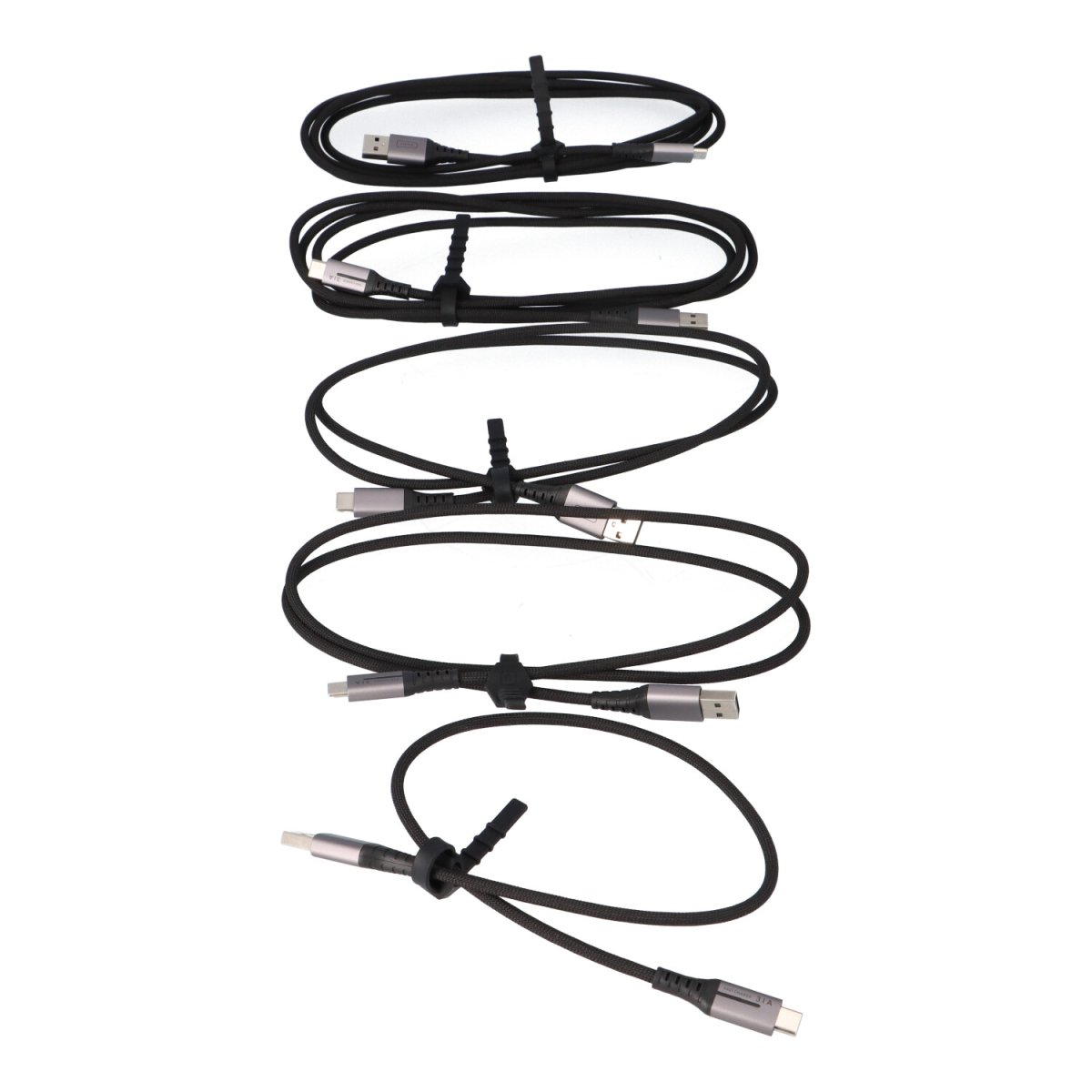 Ladekabel USB C, 5x 3,1A USB C auf USB Kabel, QC3,0 USB-C Schnellladekabel Nylon Typ C