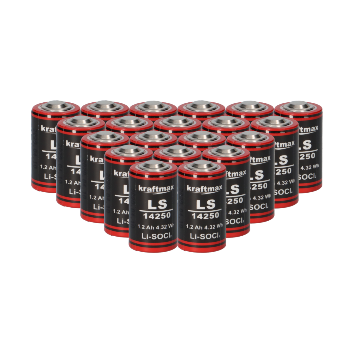 20x Kraftmax Lithium 3,6V Batterie LS14250 1/2 AA - Zelle