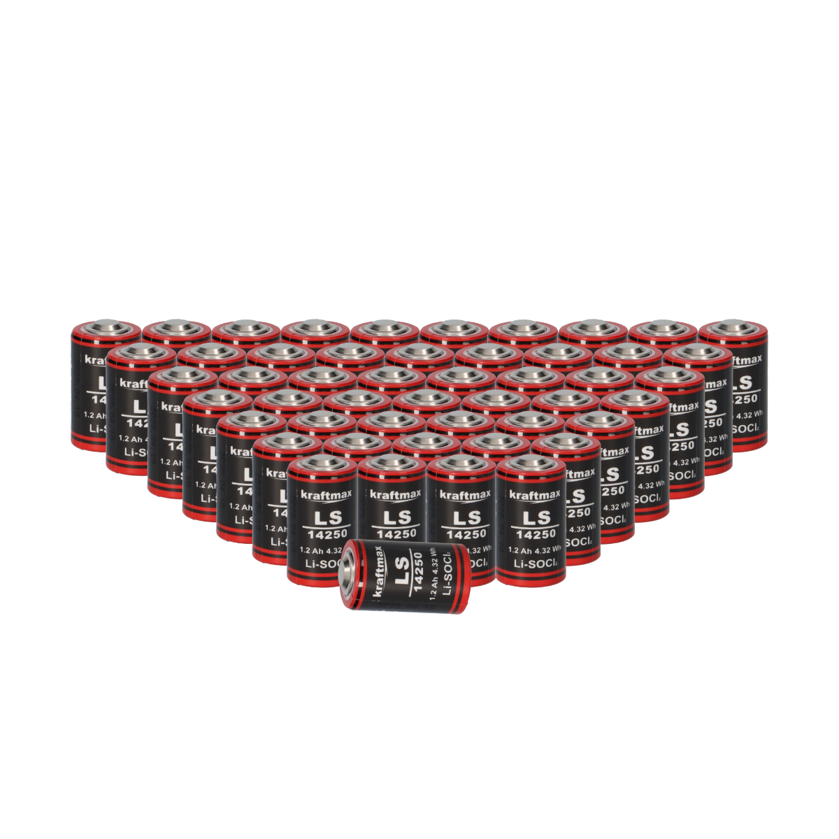 50x Kraftmax Lithium 3,6V Batterie LS14250 1/2 AA - Zelle