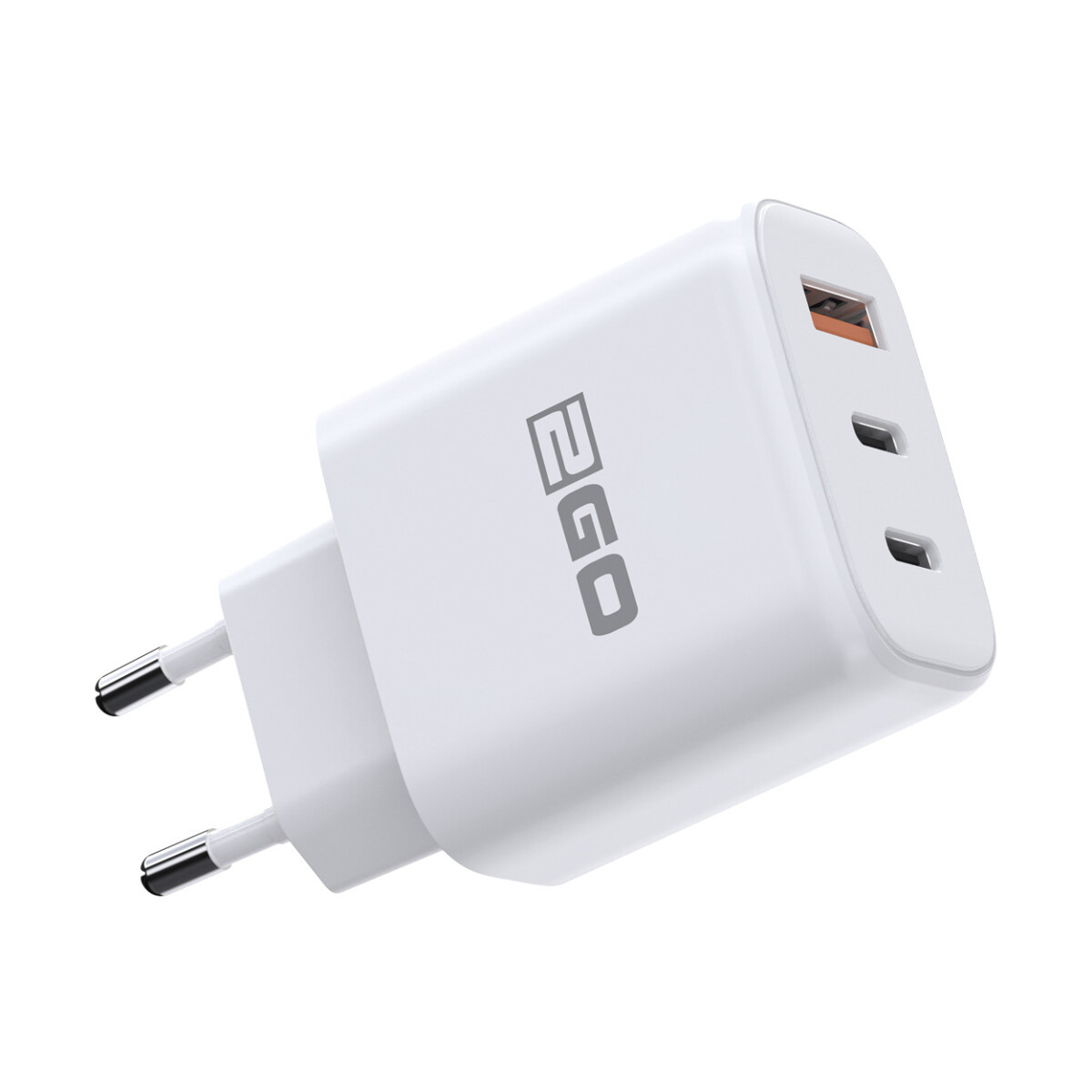 2GO 65W Triple‑Port Netzteil | 2× USB‑C + USB‑A | PD & PPS, weiß