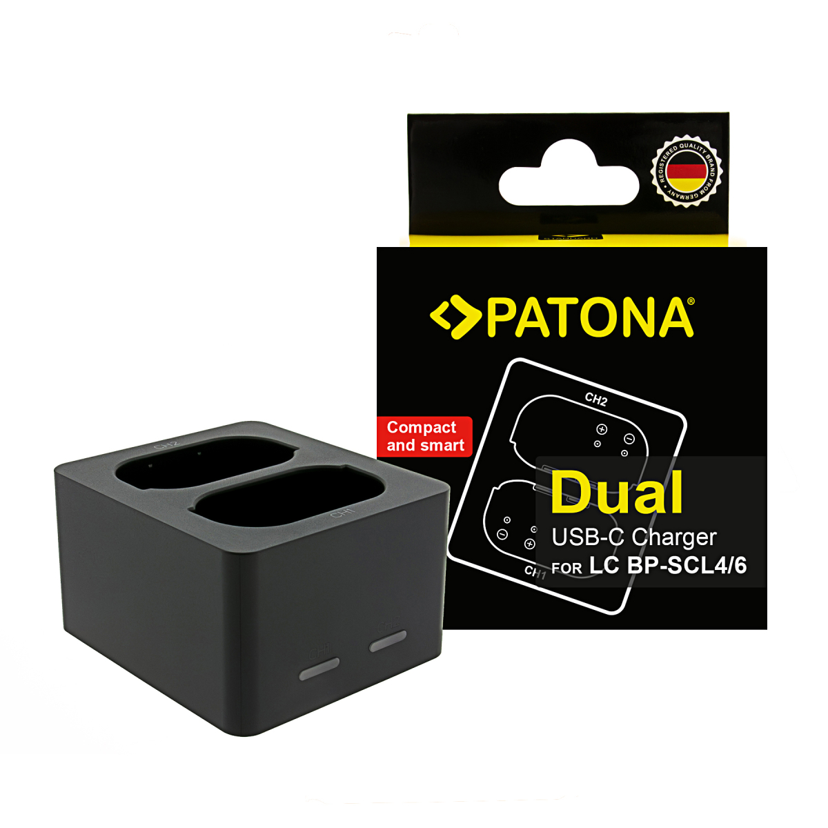 PATONA Dual Ladegerät für Leica Q3 / Q4 – USB-C kompakt