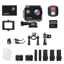 PATONA Platinum SL3 kompakte Action Cam mit LCD-Display und Halterungen