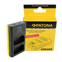 PATONA Dual LCD USB Ladegerät Front productbox
