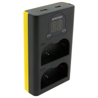 PATONA Dual-LCD Kamera-Akkuladegerät für Nikon, Ol