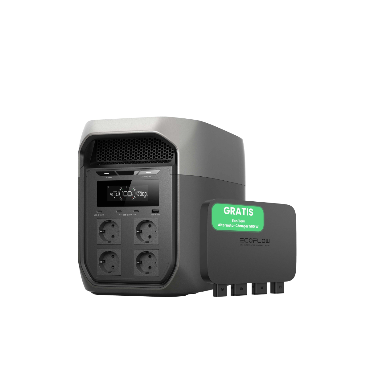 EcoFlow DELTA 3 Max Set mit 500W Alternator Charger