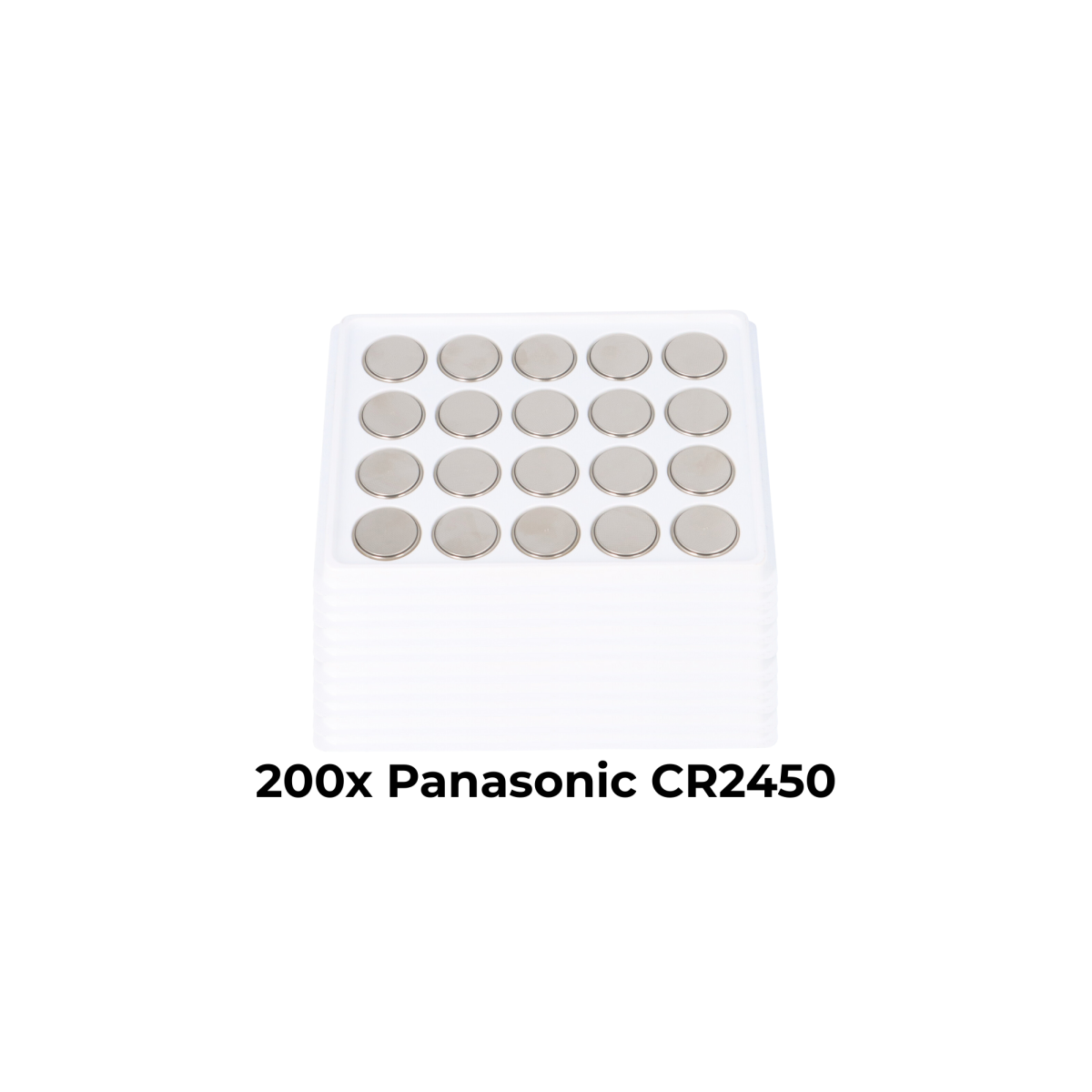 Panasonic CR2450 – 200x Lithium Knopfzellen 3 V, 620 mAh (IEC CR2450)