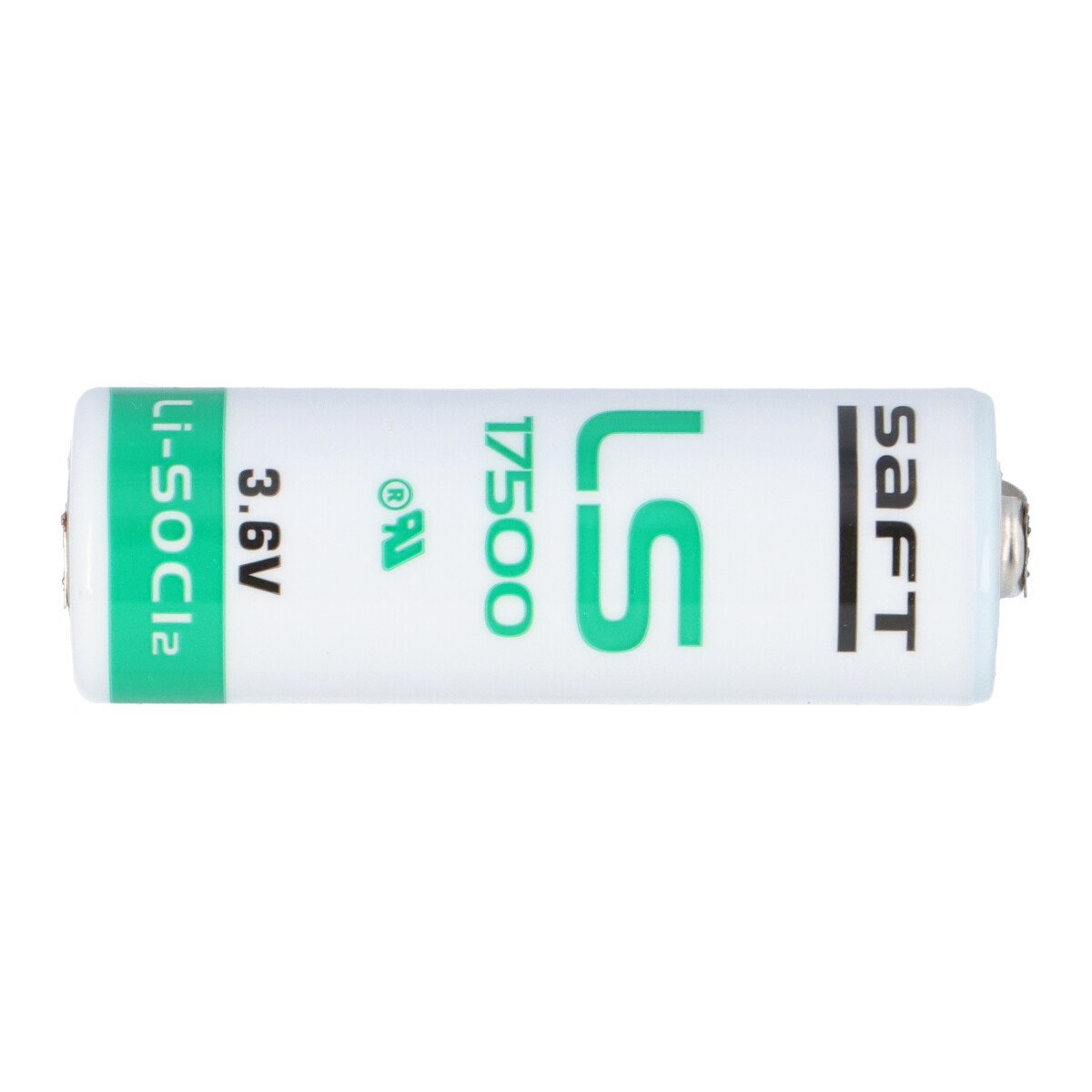 SAFT LS17500 A – 3,6 V Lithium-Thionylchlorid (Li-SOCl₂) mit U-Lötfahne – Industrie-Zelle