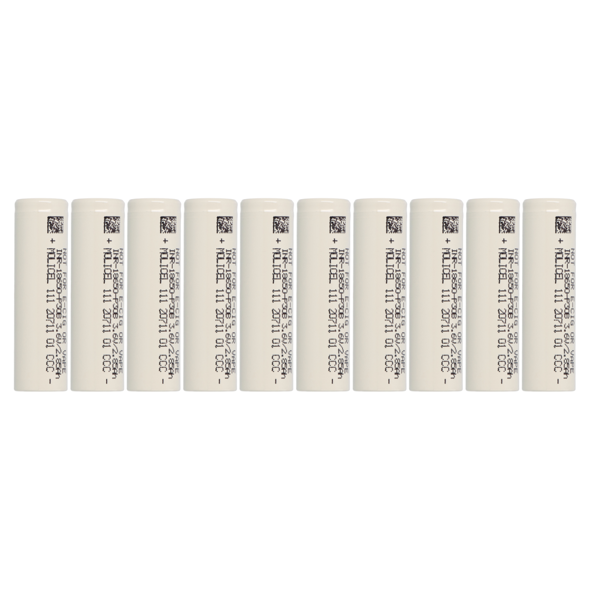 10er Set Molicel INR18650-P30B Li-Ion Akkus 18650 3000mAh 30A Flat Top