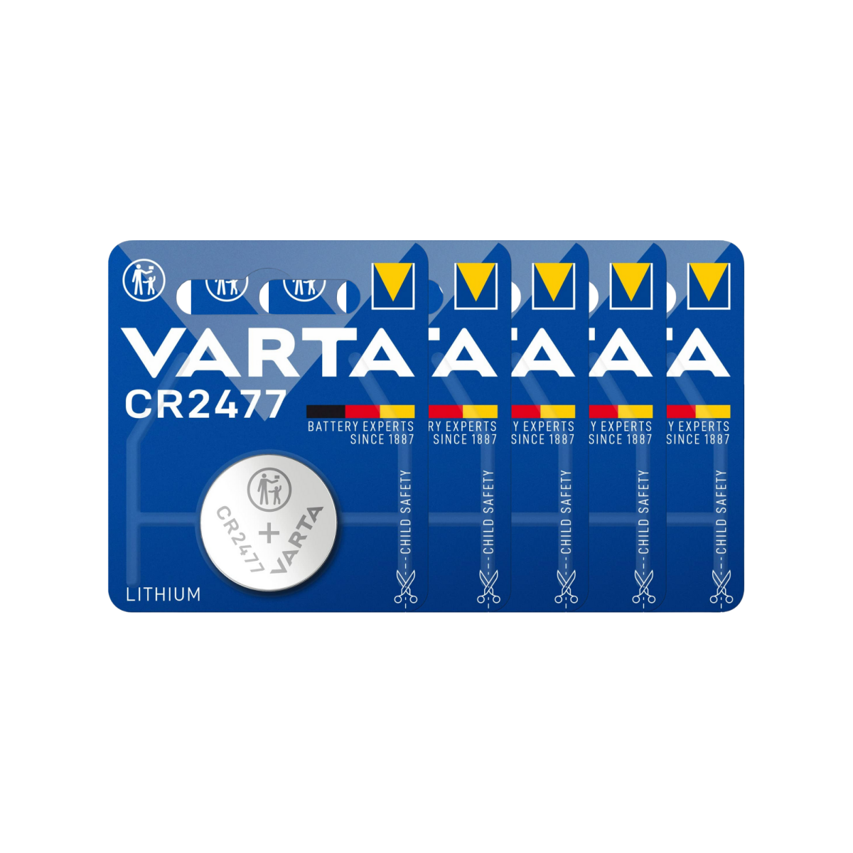 VARTA CR2477 Knopfzelle 3V – 5er-Set