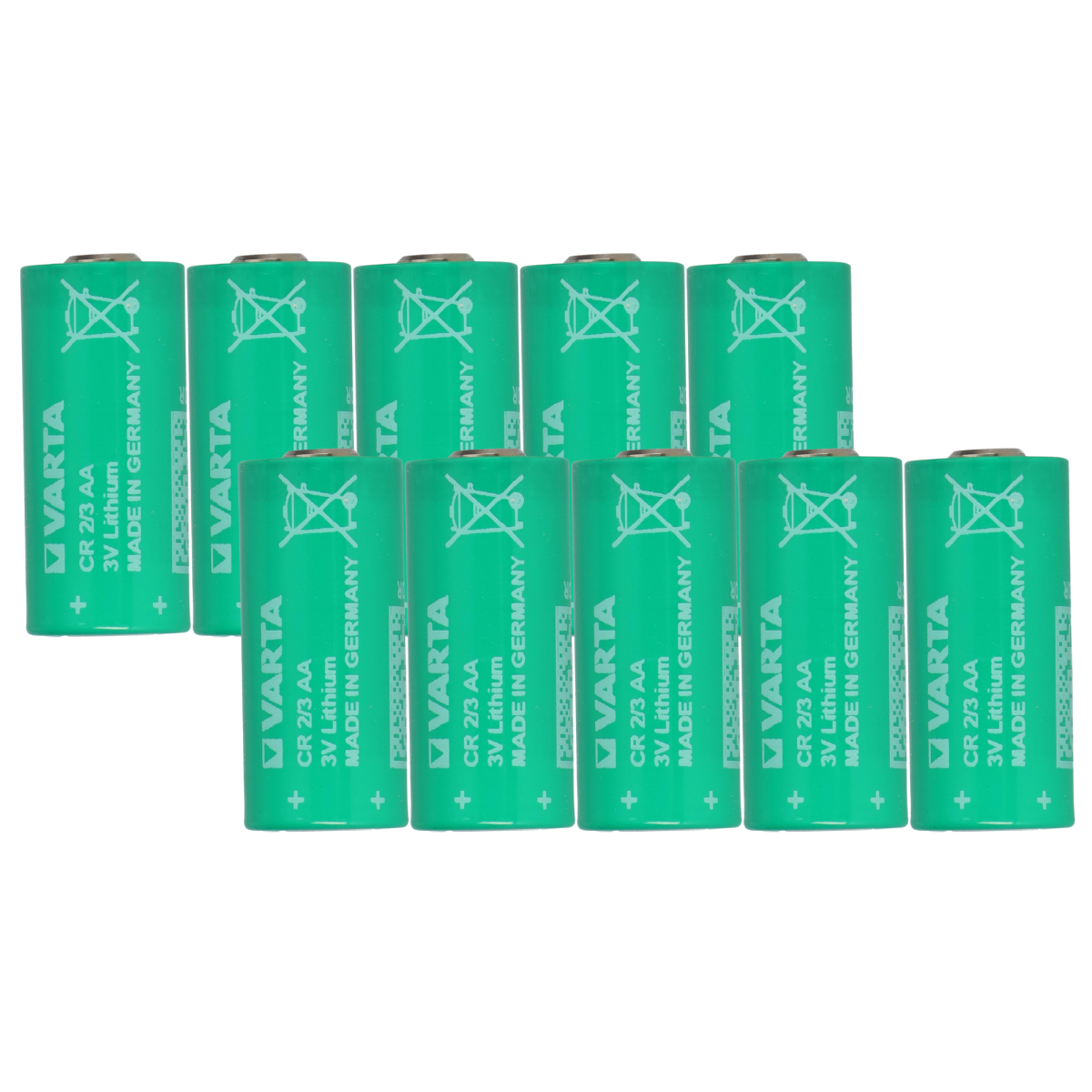Varta Lithium 3V 1350mAh Batterie CR 2/3 AA 10er-Set