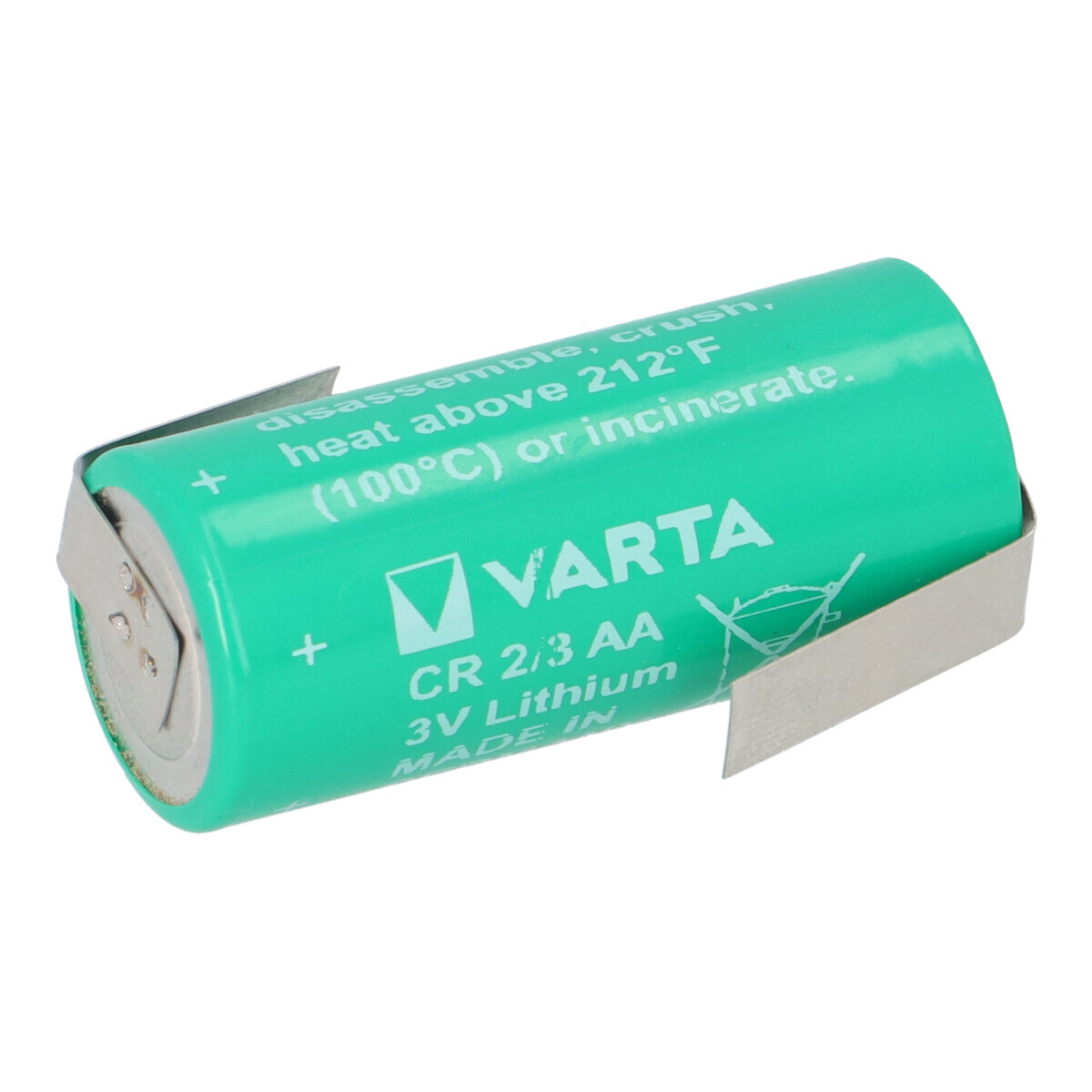 Varta CR 2/3 AA 3V Lithium Batterie mit Z-Lötfahne 1er-Pack