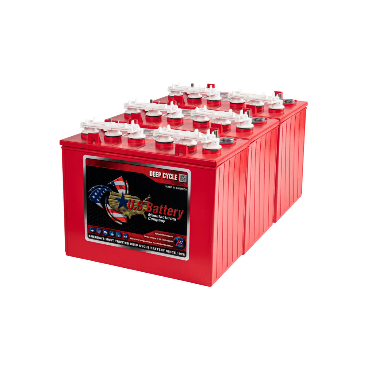U.S. Battery US 12VRX 12V 155Ah – Leistungsstarkes 3er-Set