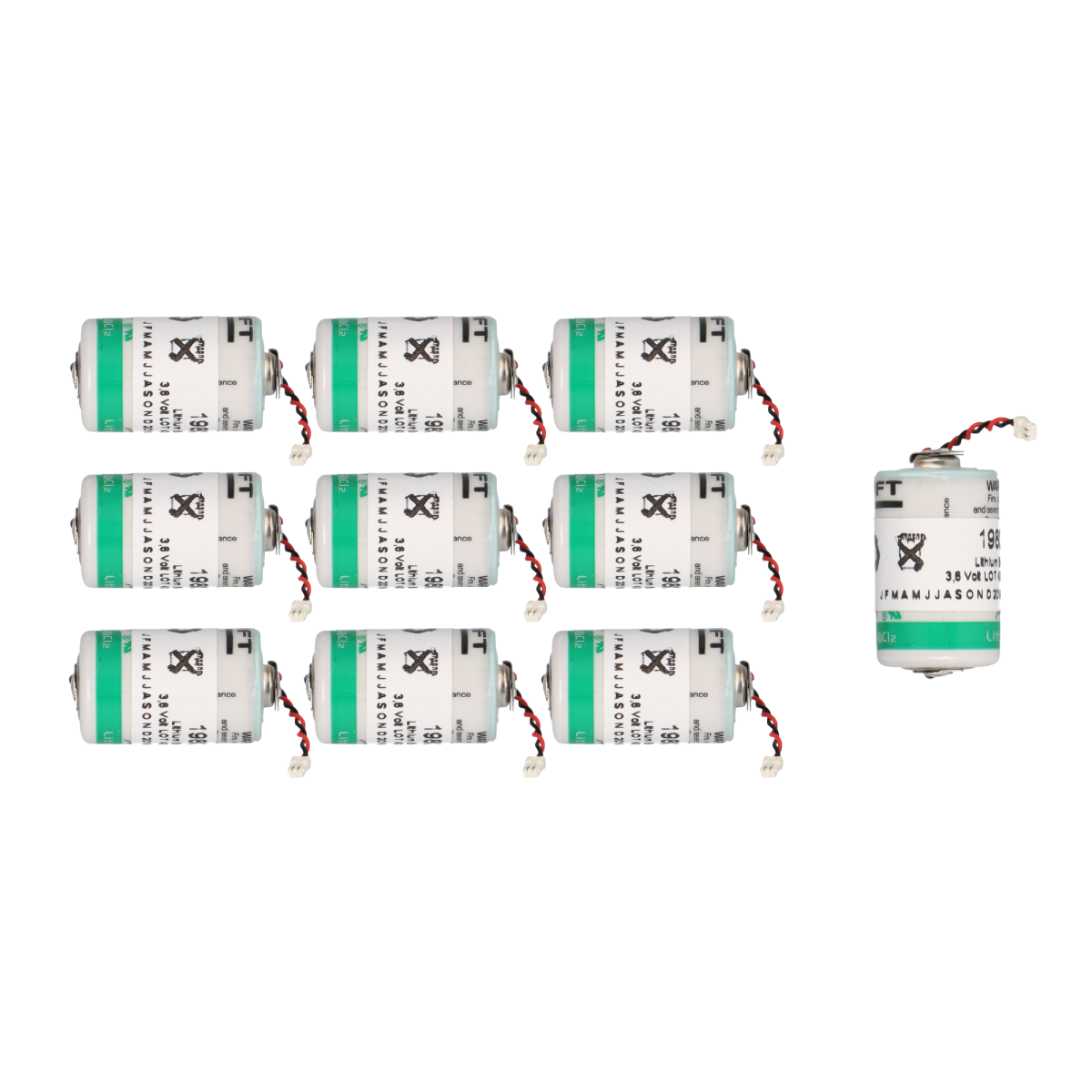 Lithium Batterie 3,6V 1100mAh für Blue Chip 10er-Set