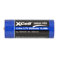 XCell 26650 5000mAh 3,7V – PCB/IC geschützte Li‑I
