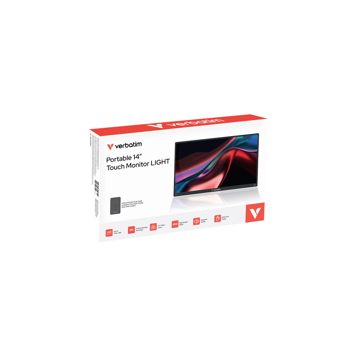 Tragbarer 14 Zoll Touch Monitor FHD IPS HDR mit Powerbank