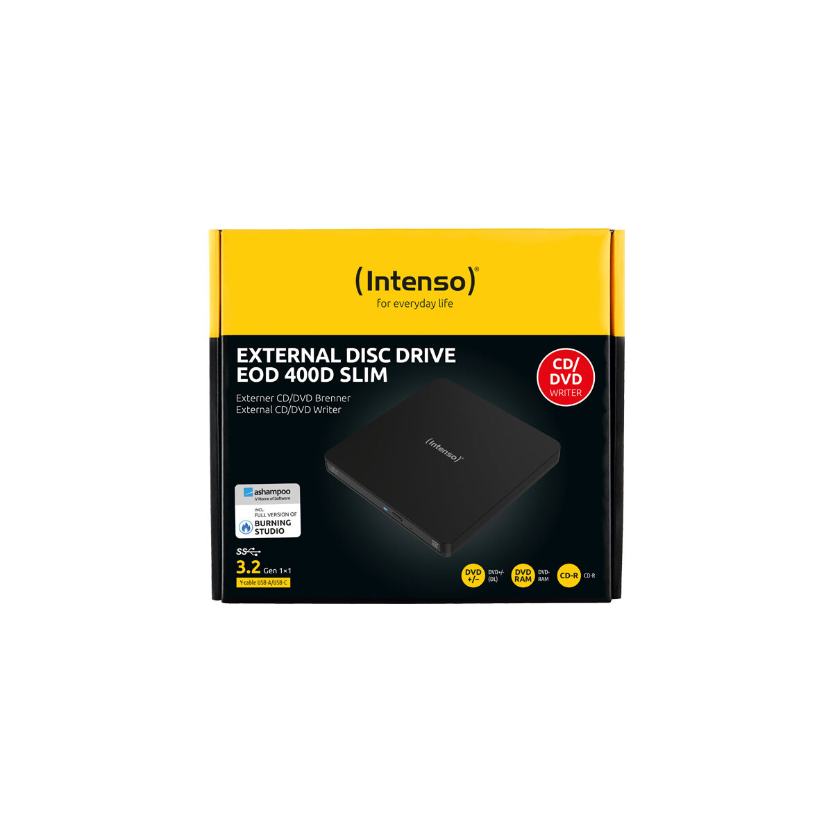 Intenso EOD 400D Slim externer CD/DVD-Brenner USB 3.2 8x/24x