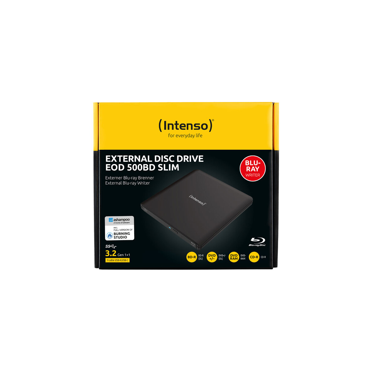 Intenso EOD 500BD Slim Blu-ray Brenner extern USB 3.2 6x