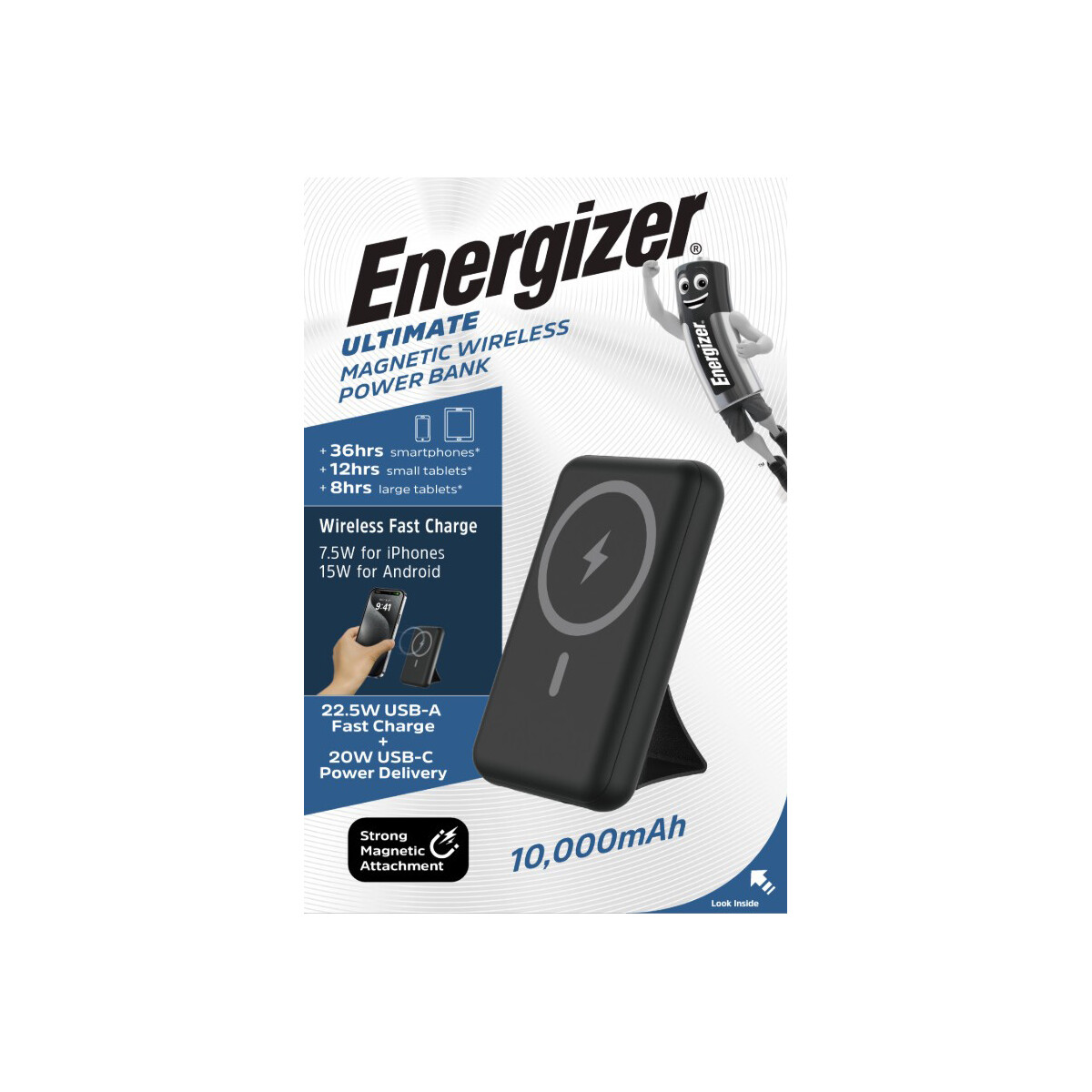QM10002PQ Powerbank 10.000 mAh, Magnet, 22,5 W, 15 W Wireless