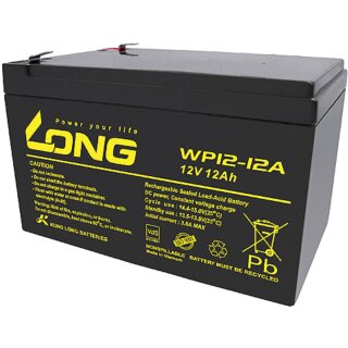 Kung Long VdS WP12-12 12V 12Ah AGM Blei Accu Batterie wartungsfrei VdS battery