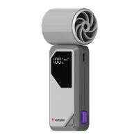 Verbatim CoolnGo AirJet Handventilator 4000mAh Grau Lila 4