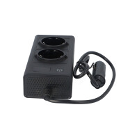 KFZ Wechselrichter 12V auf 230V 200W/400W, 2x Steckdose, USB