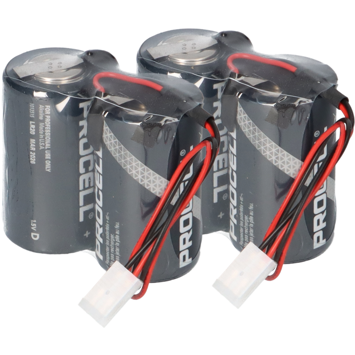 Ersatzbatterie kompatibel ABUS Security-Center für 2WAY-Funksirene 2x2er Set Duracell Stecker