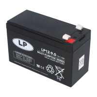 Landport LP12-9.0 T1 12V 9Ah AGM Bleiakku 4,8 mm Faston 6
