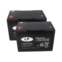 2er Set Landport EVX12-76 T6 AGM Batteri gallery