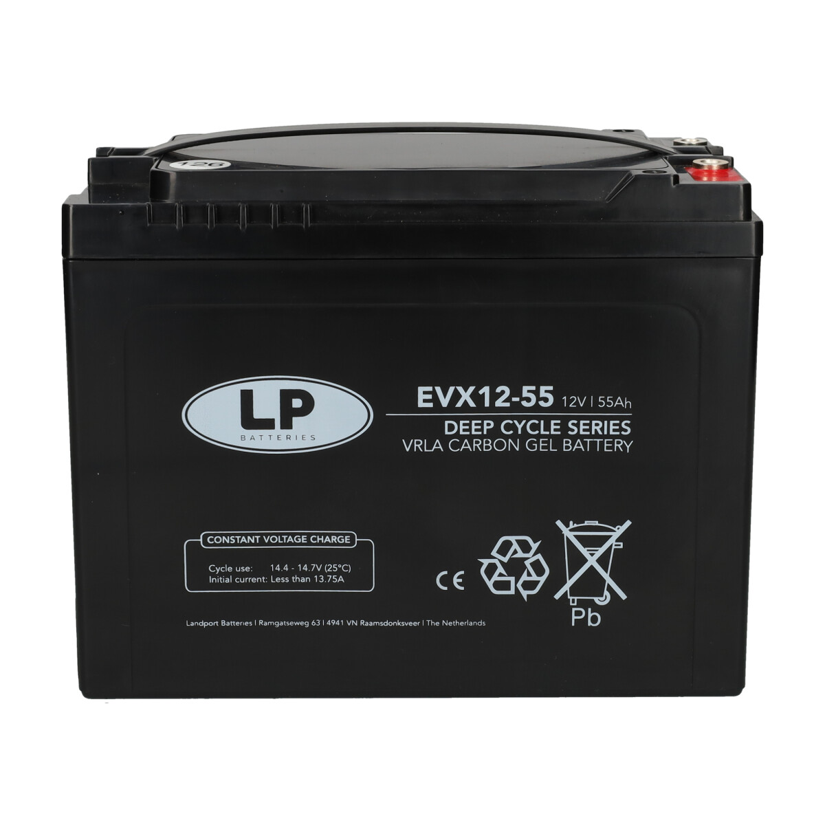 Landport EVX12-55 T6 AGM Batterie 12V 55Ah | Ersatz für MPX45-12 & 6-EVF-48