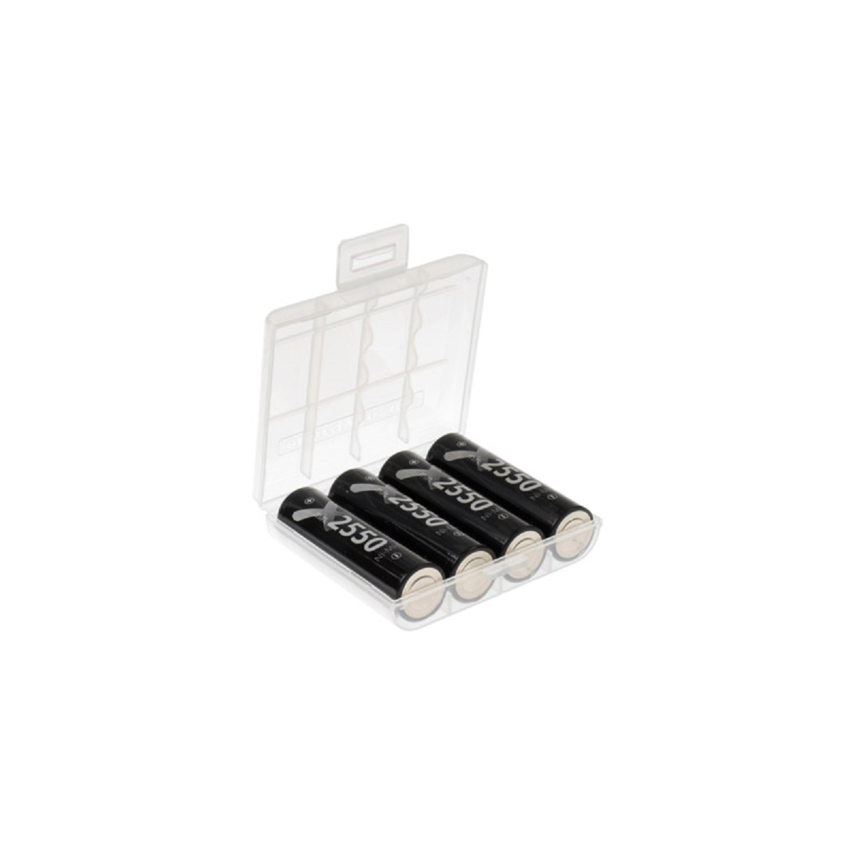 4x XCell Mignon Akku AA LSD Plus Ni-MH 1,2V 2550 mAh low self-discharge + Akkubox