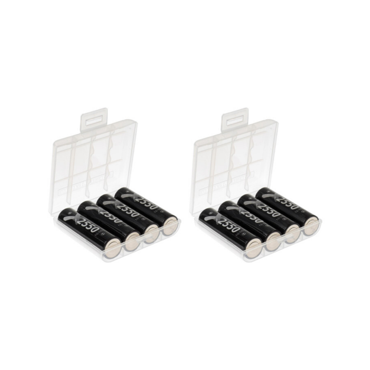 8x XCell Mignon Akku AA LSD Plus Ni-MH 1,2V 2550 mAh low self-discharge + 2x Akkubox