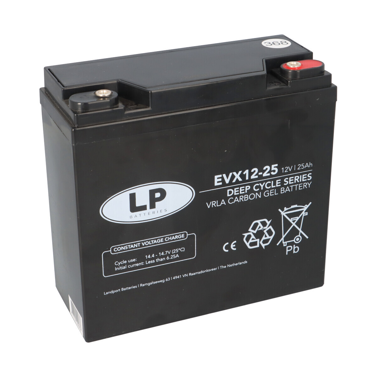 Landport EVX12-25 T12 AGM-GEL Deep-Cycle Akku 12V 25Ah – M5