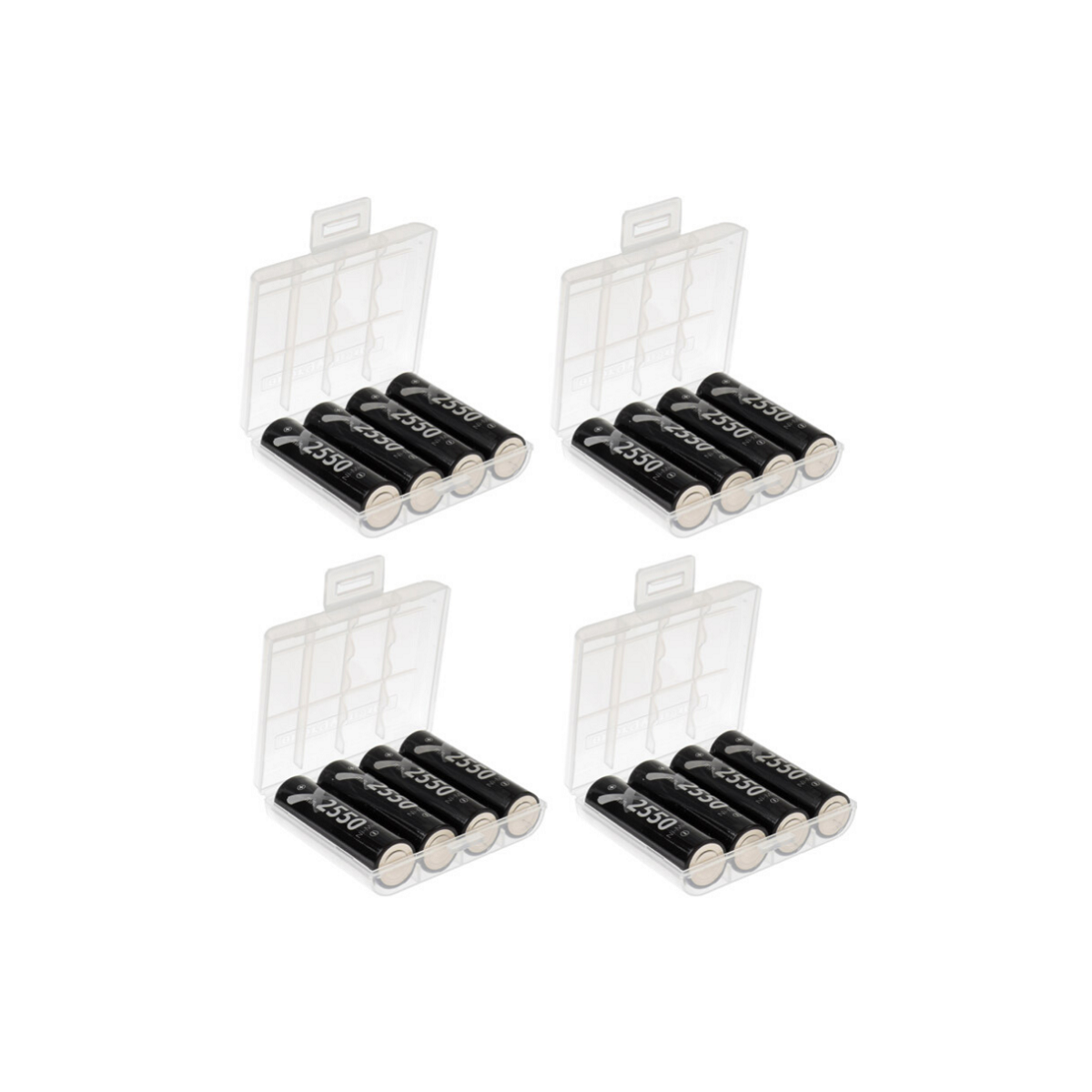 16x XCell Mignon Akku AA LSD Plus Ni-MH 1,2V 2550 mAh low self-discharge + 4x Akkubox