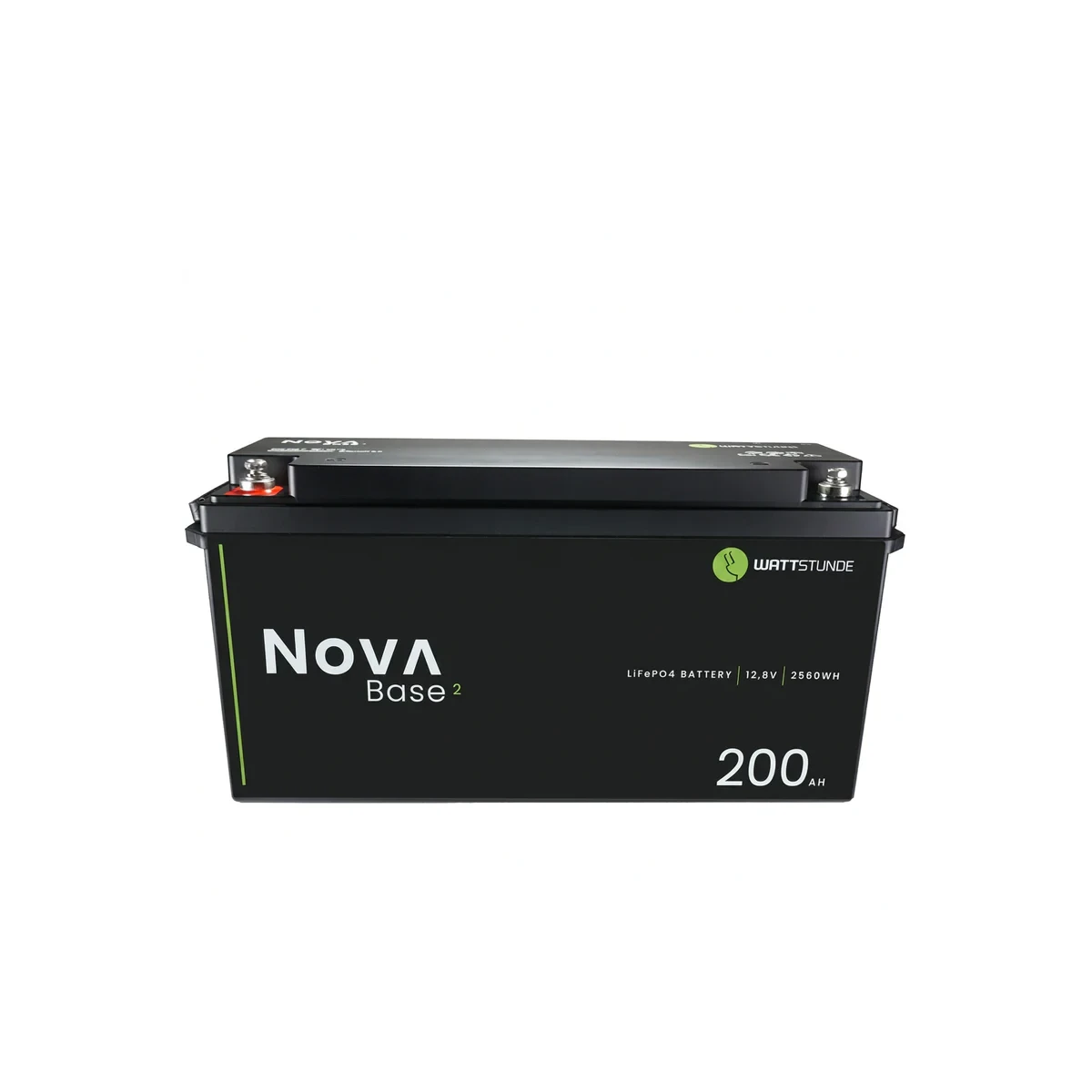 WATTSTUNDE® NOVA Base 2 200Ah Batterie LiFePO4 12,8V 2560Wh mit 0% MwSt nach §12 Abs. 3 UstG