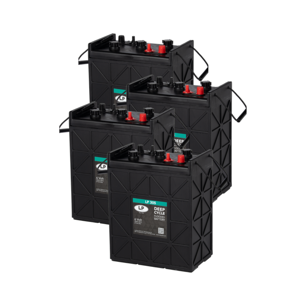 4x Landport LP 305 Batterie 24V 330Ah Set | Golfcart & Arbeitsbühne