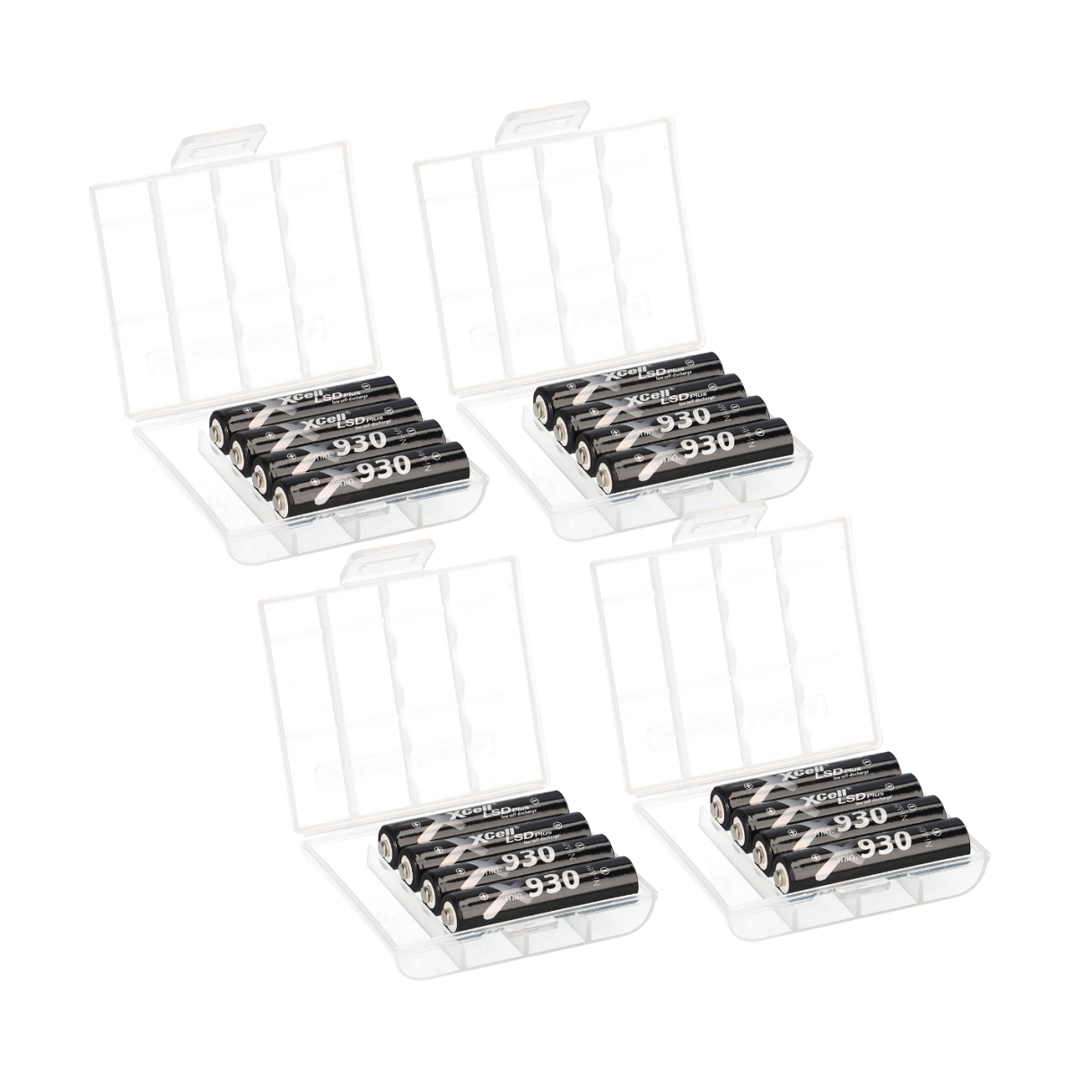 16x XCell Micro Akku LSD Plus Ni-MH 1,2V 930 mAh low self-discharge AAA + 4x Box