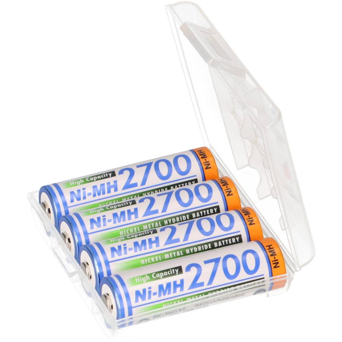 4x Panasonic HR-3U 2700mAh + Akkubox Ni-MH 1,2V / 2700mAh