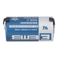 ER26500M Li-SoCl2 C-Zelle 3,6V 6000mAh mit U‑Lötfahne 4