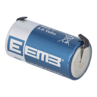 ER26500M Li-SoCl2 C-Zelle 3,6V 6000mAh mit U‑Lötfahne 6