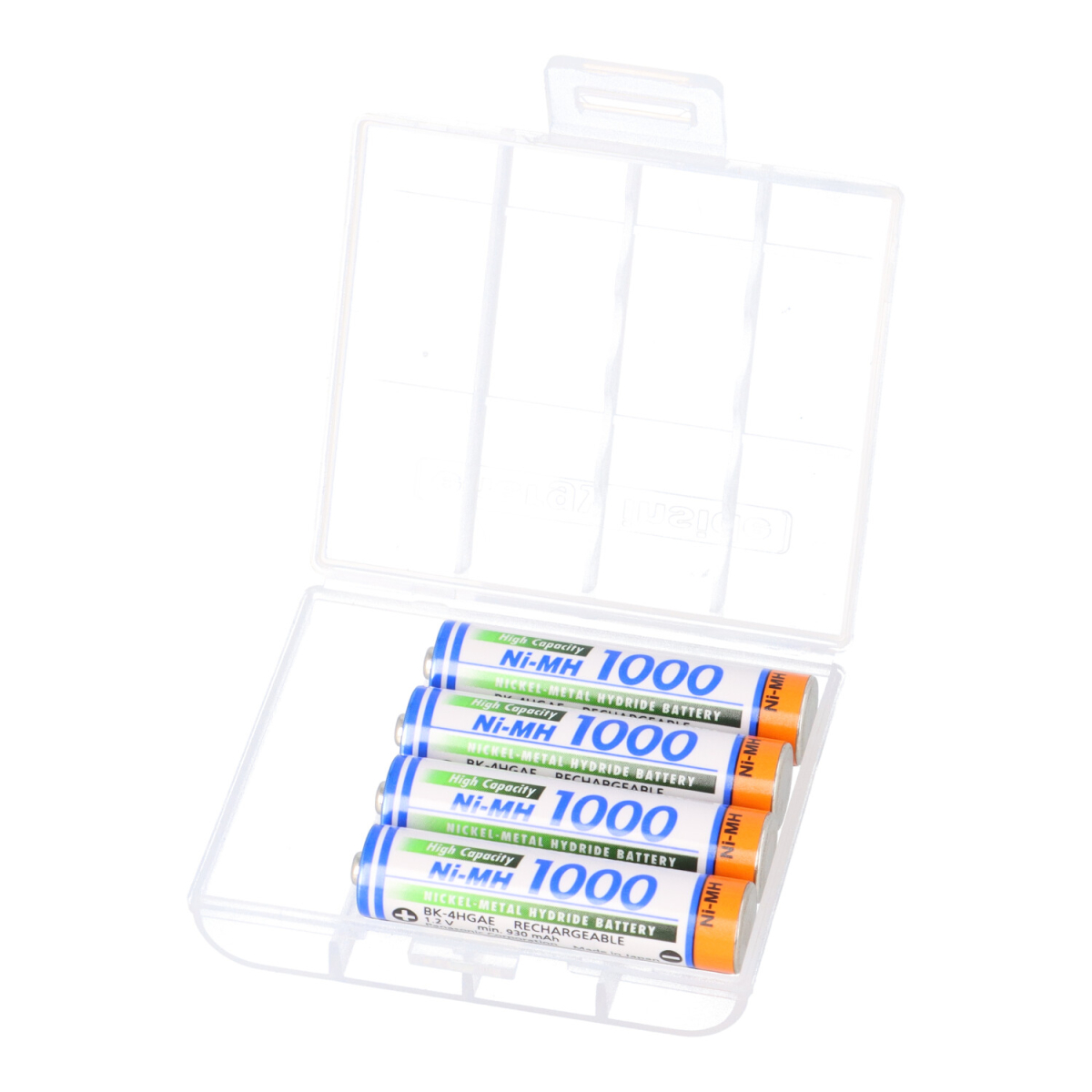 4x Panasonic HR-4U 1000mAh + Akkubox Ni-MH 1,2V / 1000mAh