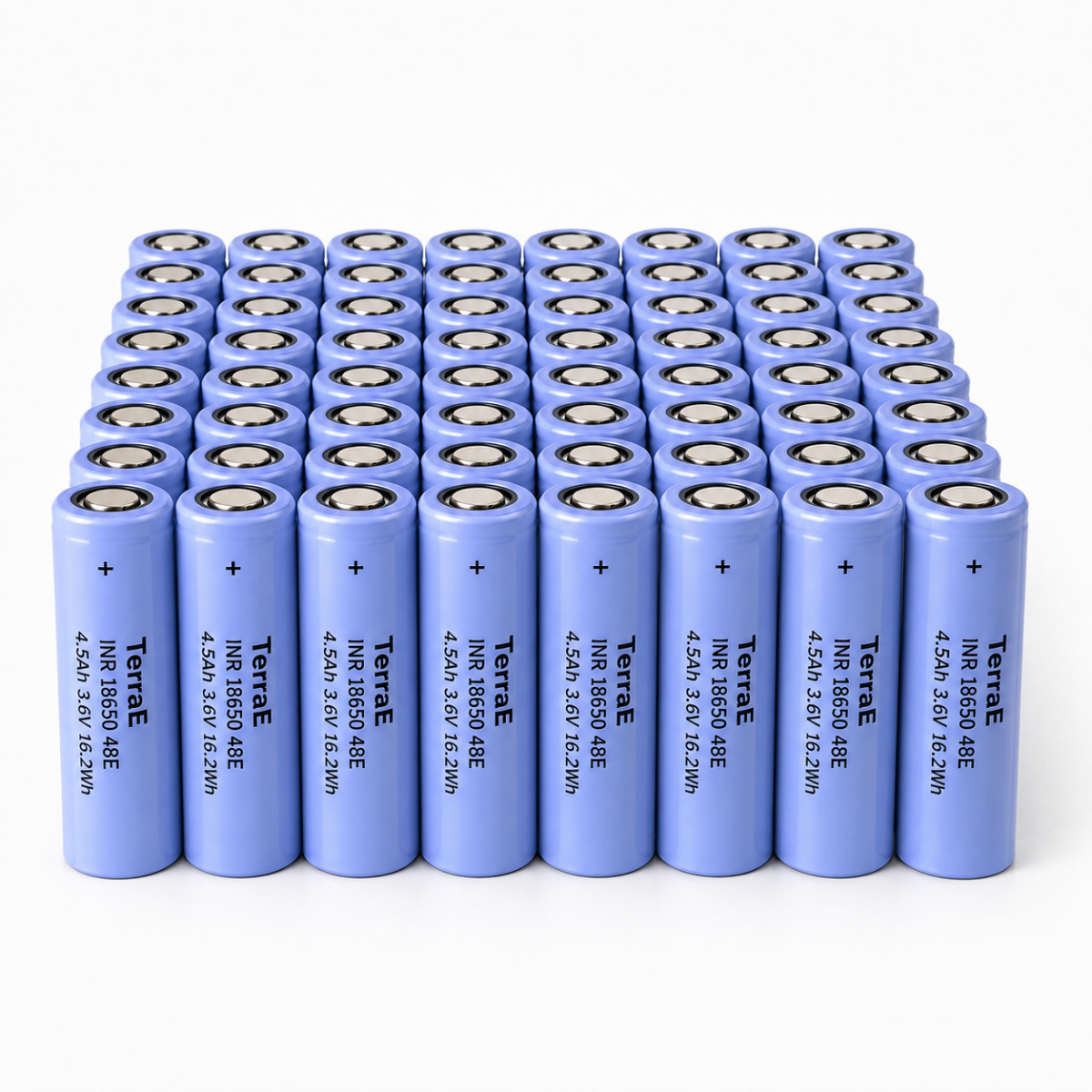100x TerraE 48E 18650 Akku 3,6V 4500mAh 16,2Wh Li-Ion – High Energy
