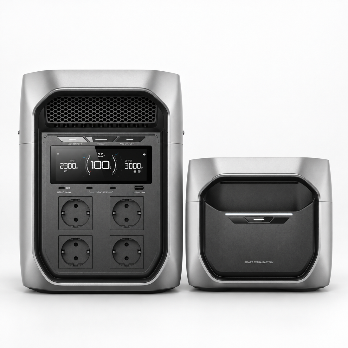EcoFlow DELTA 3 Max Plus 4,10 kWh Set - 3000W - 1x Zusatzbatterie 0% MwSt nach §12 Abs. 3 UstG