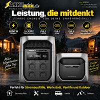 EcoFlow DELTA 3 Max Plus 10,24 kWh Set - 3000W - 4x Zusatzba