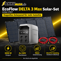 EcoFlow DELTA 3 Max Plus Solar Set 800W - 2x BMZ 400W - 2x C