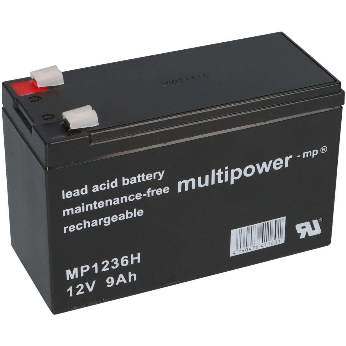 Multipower Blei-Akku MP1236H Pb 12V 9Ah Hochstrom, Faston 6,3