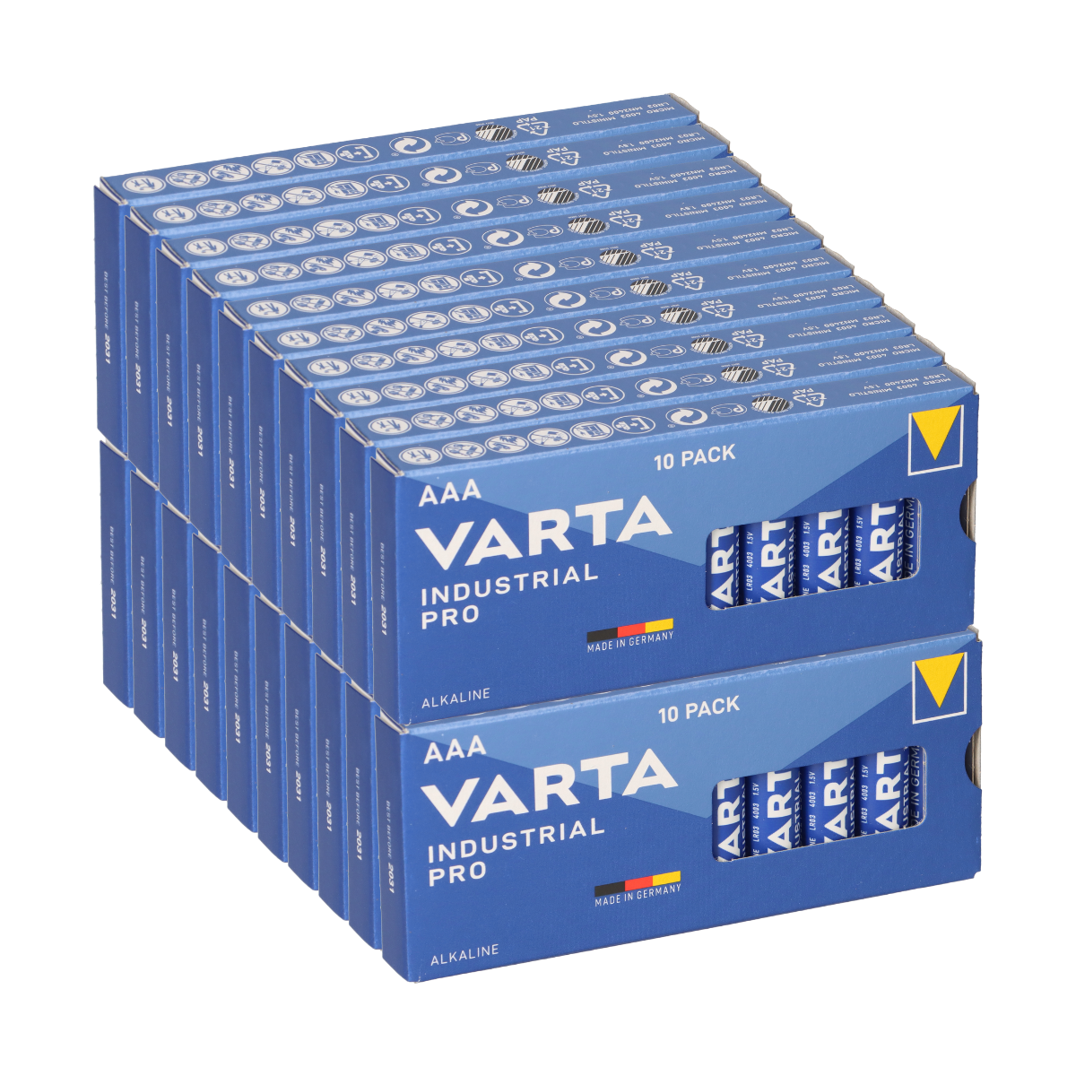 200x VARTA Industrial Micro AAA MN2400 Alkaline 4003 LR03 Hochwertige Batterien
