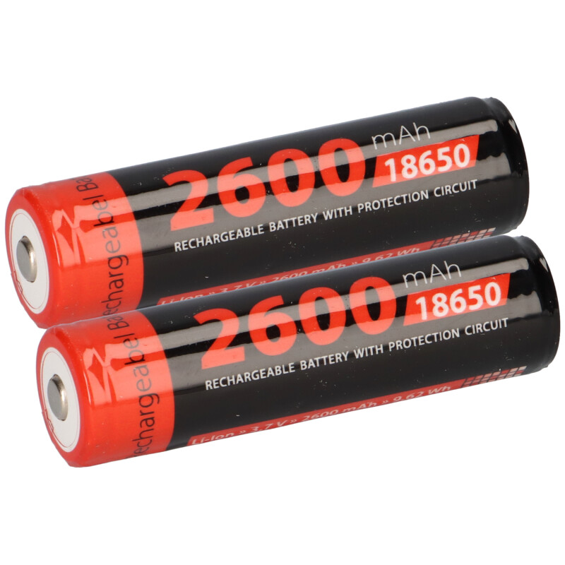 2x Li-Ion 3,7V 2600mAh18650 für Taschenlampen kaufen