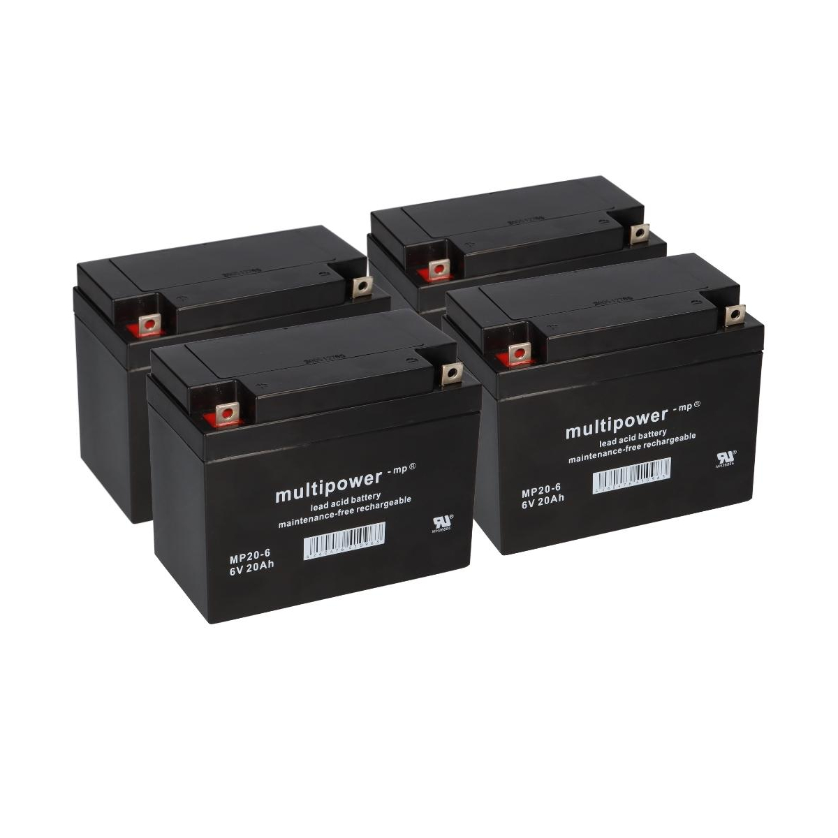 4x 6V 20Ah AGM Akku Gel Bleiakku 6V 20Ah Batterie Modellbau